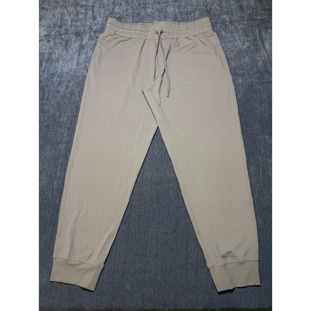NWT Member's Mark Travel Joggers Women Large Gray Bisque Relaxed Fit Drawstring